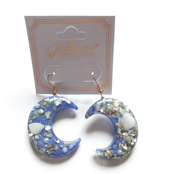Princess Accessories Beachy Moon Dangle Earrings - Picture 2 of 8